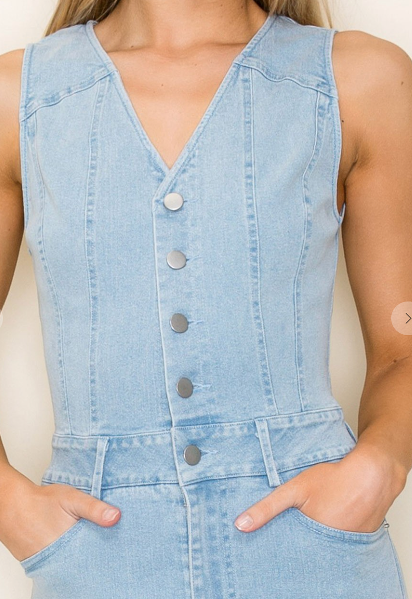 Chambray Button Down Jumper