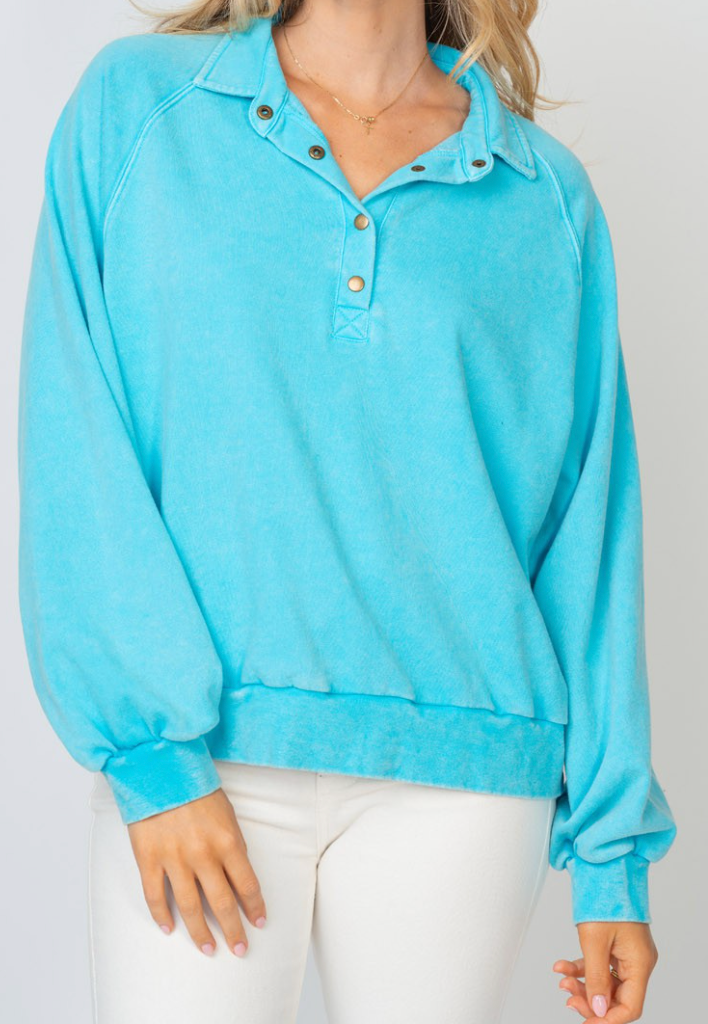 Mineral Wash Sweatshirt BAHAMA BLUE