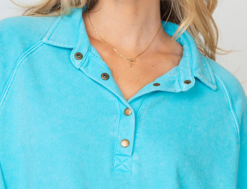 Mineral Wash Sweatshirt BAHAMA BLUE