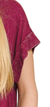 Acid Wash Ribbed Set CABERNET 29"