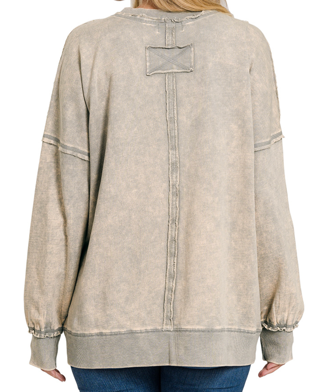 F/Terry Acid Wash Pocket SLEET