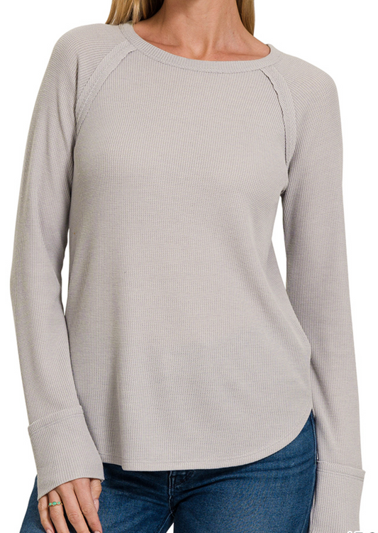 Baby Waffle Raglan GRAY