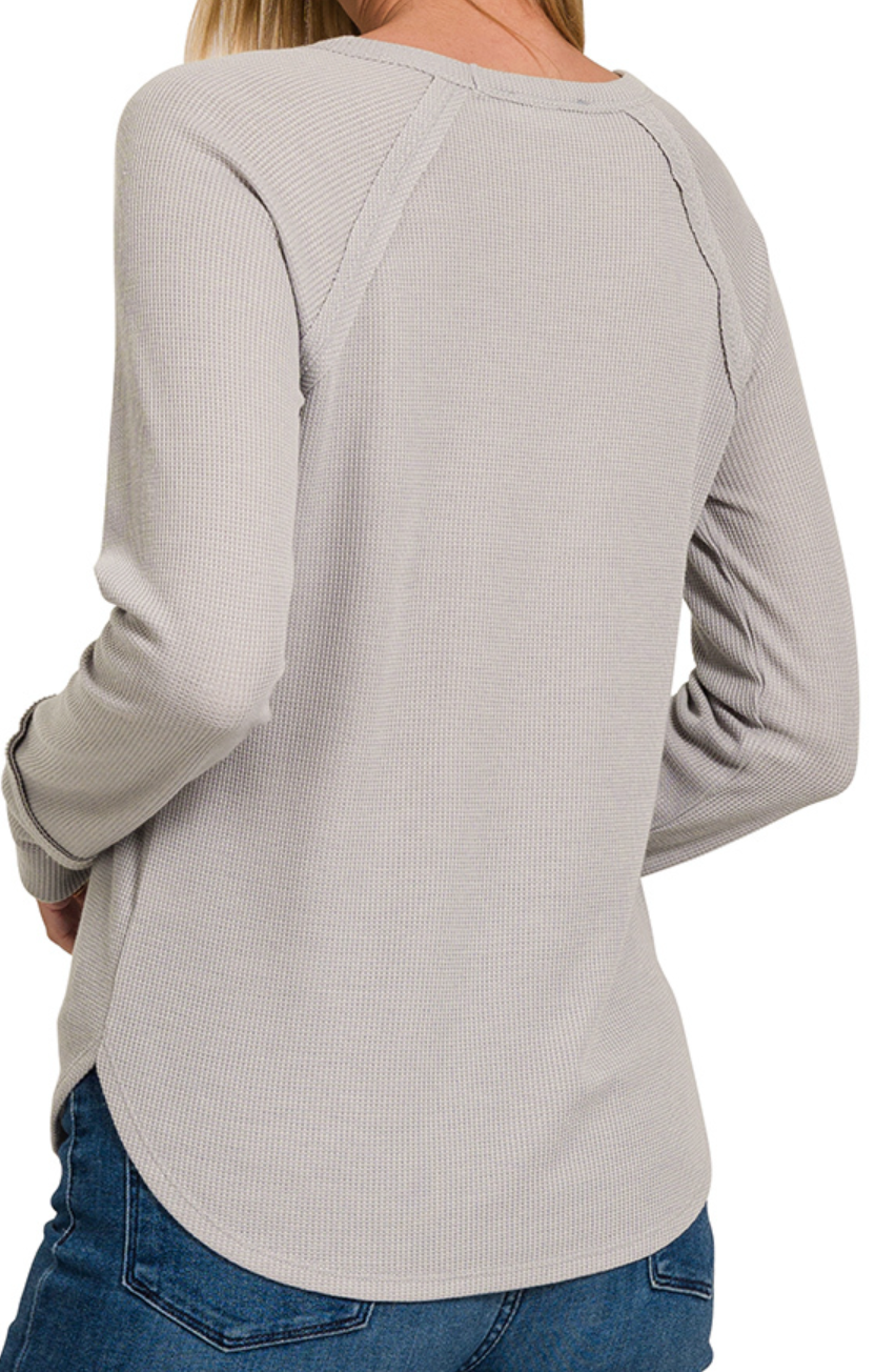 Baby Waffle Raglan GRAY