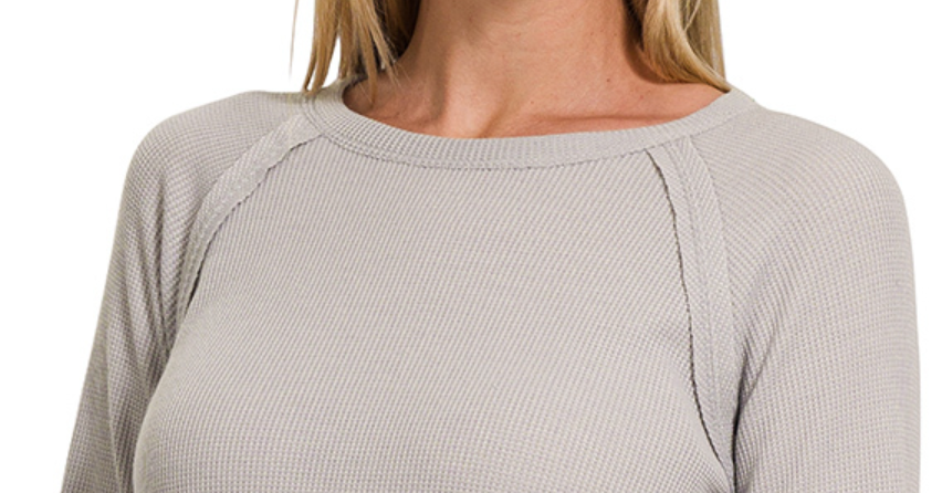 Baby Waffle Raglan GRAY