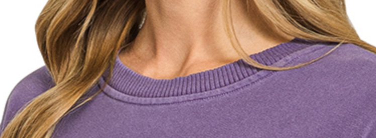 Pigment Dyed Pocketed Hi~Low VIOLET