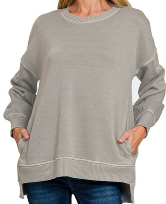 Pigment Dyed Pocketed Hi~Low SLEET