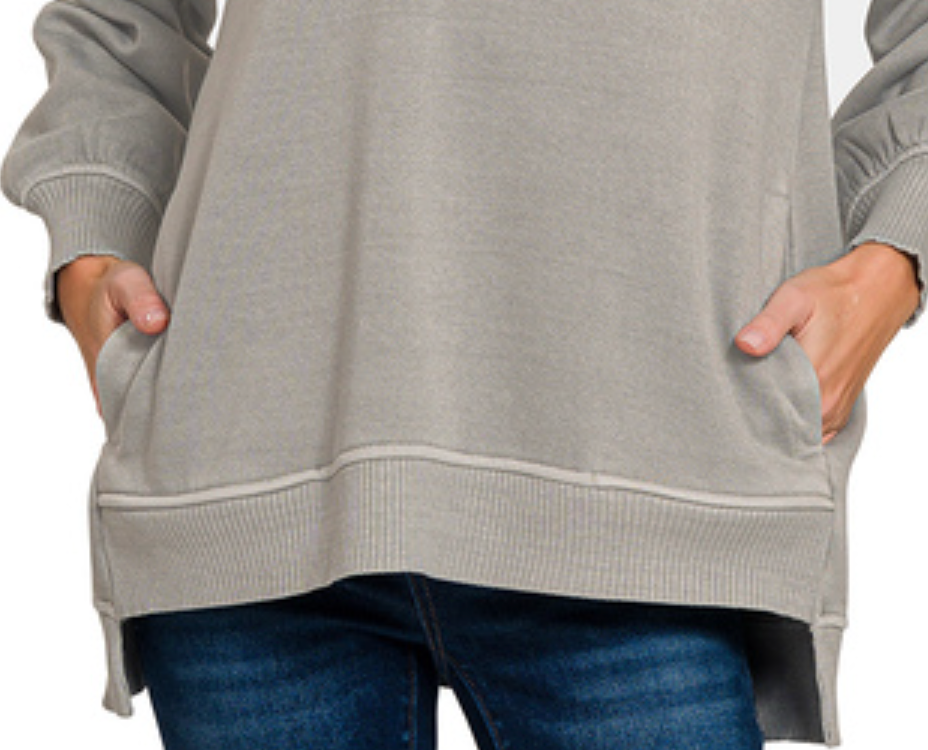Pigment Dyed Pocketed Hi~Low SLEET