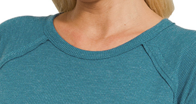 Baby Waffle Raglan TEAL