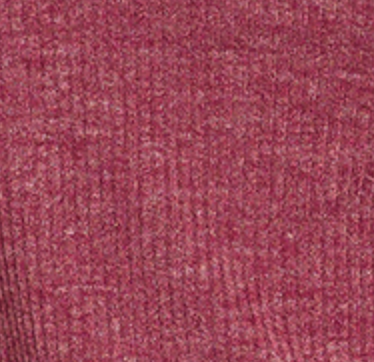 Ribbed Hoodie Pullover WINE
