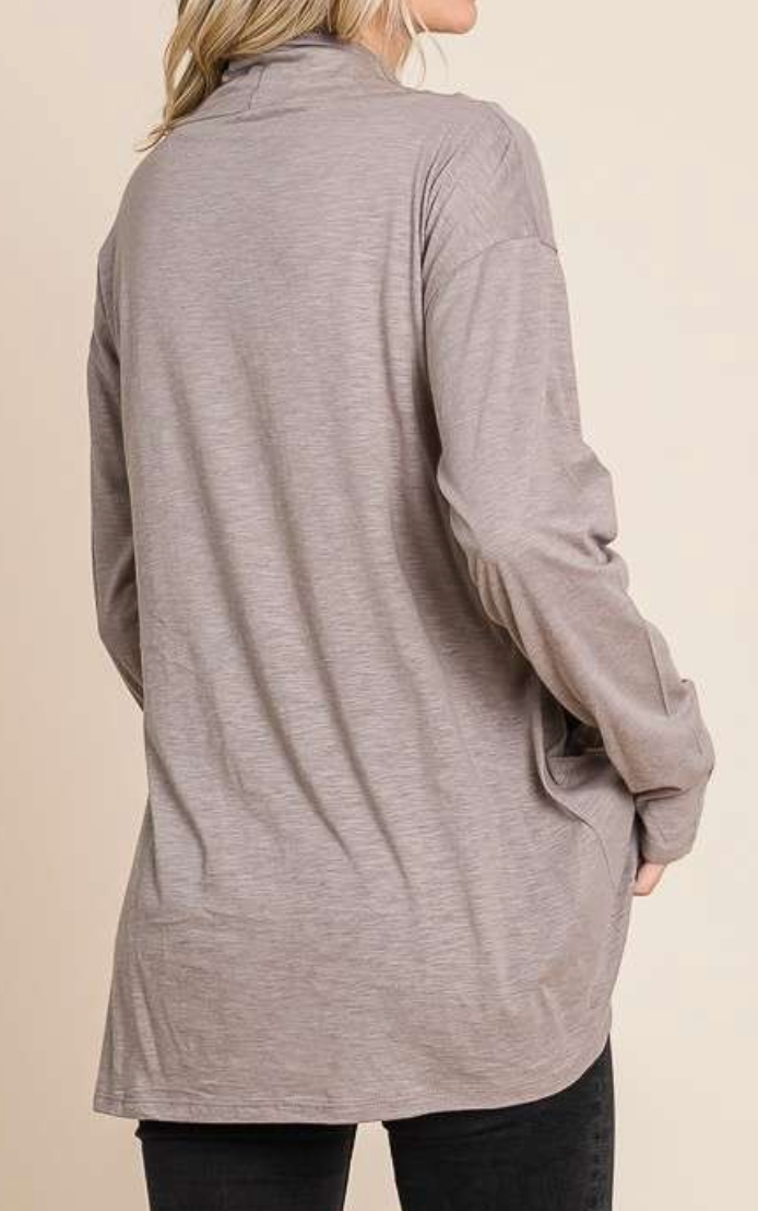 Slub Jersey Hi~Low Tunic MOCHA