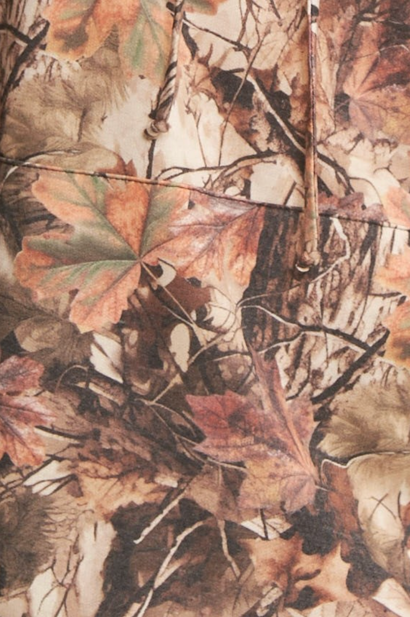 Camo Kangaroo Hoodie BROWN