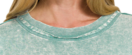 F/Terry Acid Wash Pocket ASH BLUE