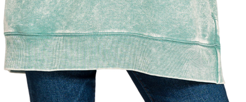 F/Terry Acid Wash Pocket ASH BLUE