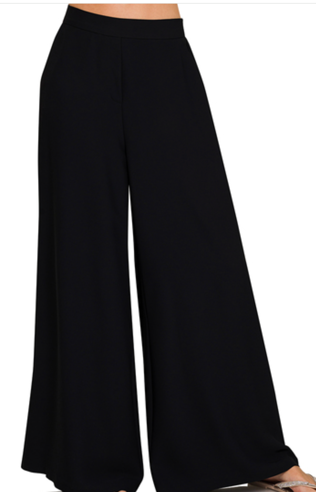 Relaxed Fit Wide Leg Pants 28.5" BLACK