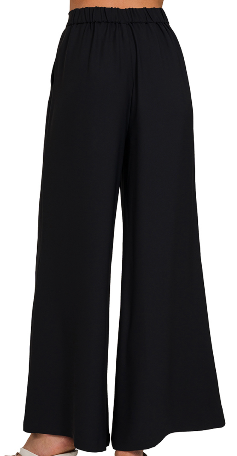 Relaxed Fit Wide Leg Pants 28.5" BLACK