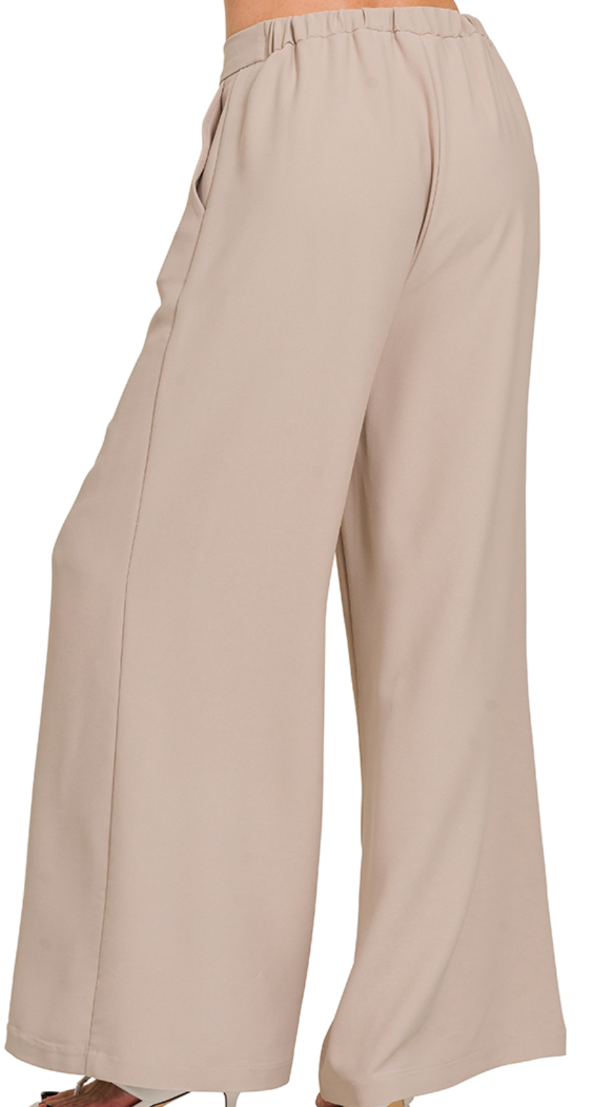 Relaxed Fit Wide Leg Pants 28.5" MOCHA