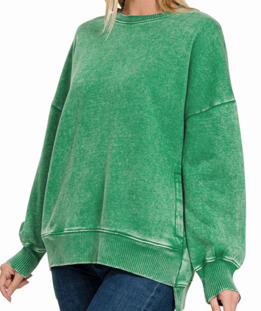 Acid Wash Hi~Lo Hem FOREST