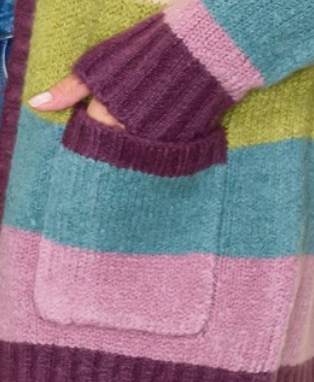 Color Block Sweater Cardi MULTI