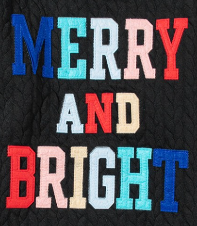 Merry & Bright Cable Sweatshirt BLACK