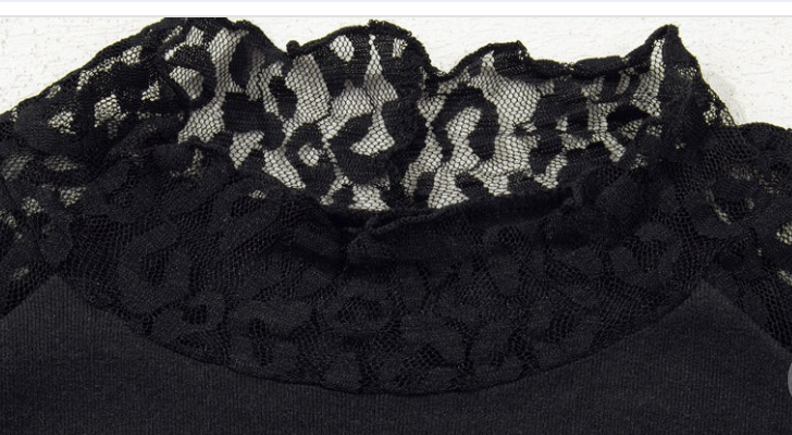 Leopard Mesh Long Sleeve BLACK