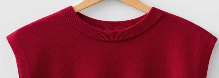 Cap Sleeve Knit Sweater RED