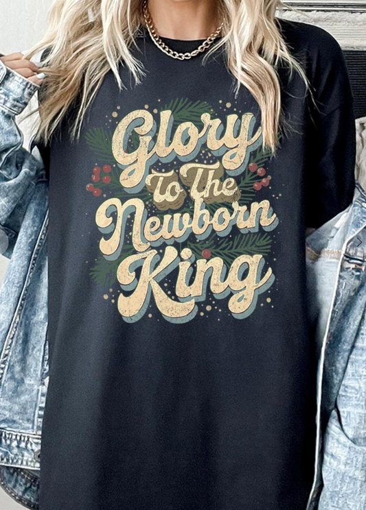 Glory To The Newborn King Tee BLACK