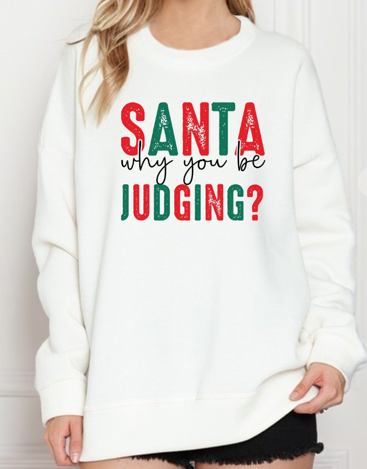 Judging Santa Sweatshirt IVORY