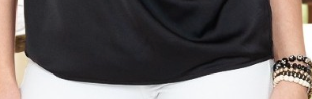 Overlap Silky Sheen Tank BLACK