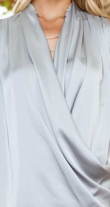 Overlap Silky Sheen Tank SILVER