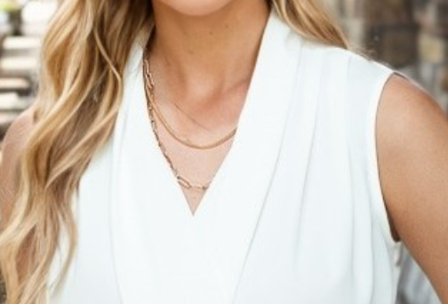 Overlap Silky Sheen Tank WHITE