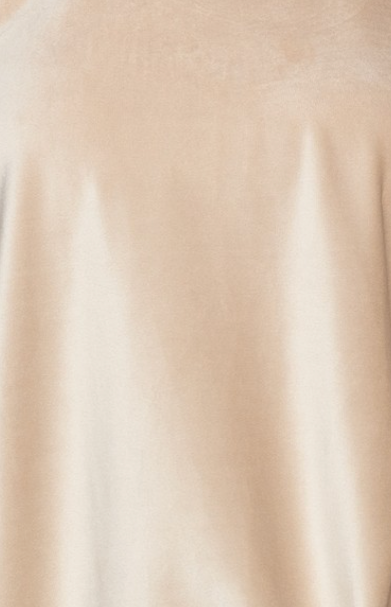 Oversized Velour Sweatshirt CHAMPAGNE