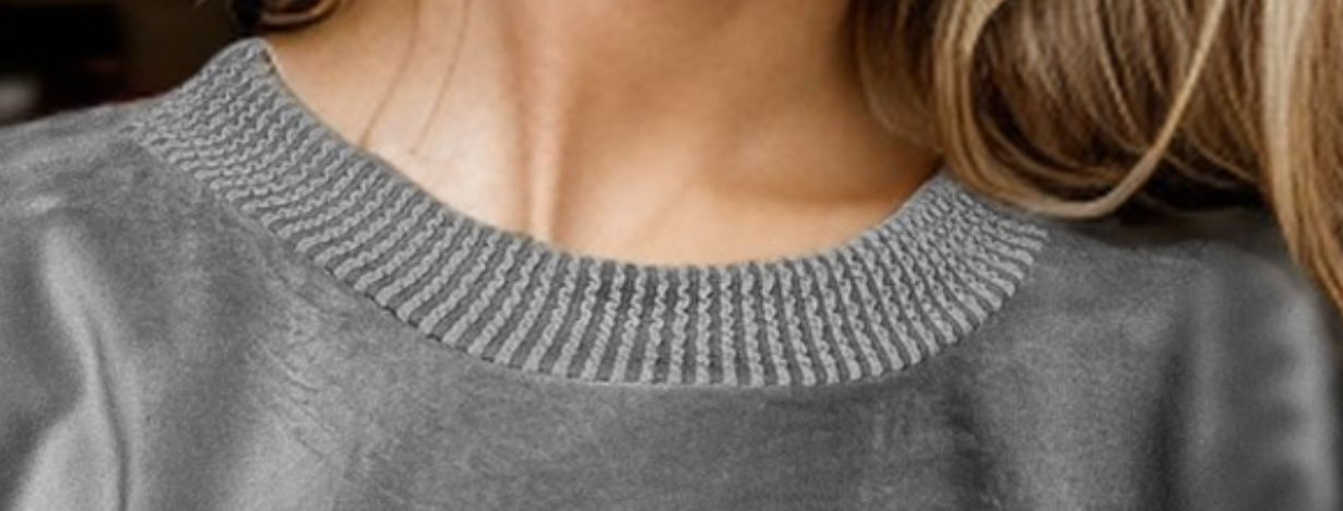 Oversized Velour Sweatshirt CHARCOAL