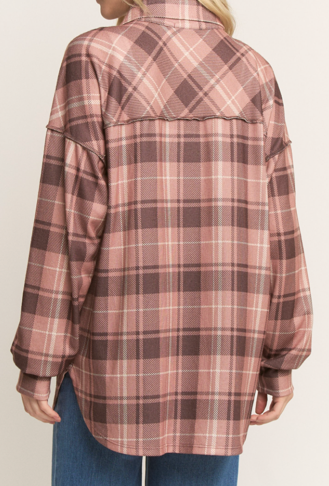 Plaid Button Down BLUSH