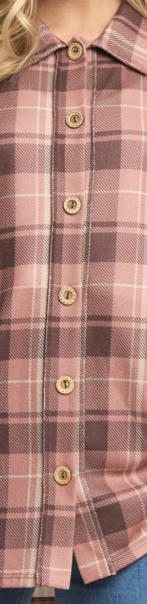 Plaid Button Down BLUSH