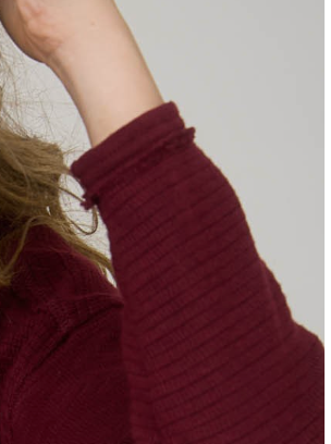 Exposed Seam Textured Polo WINE