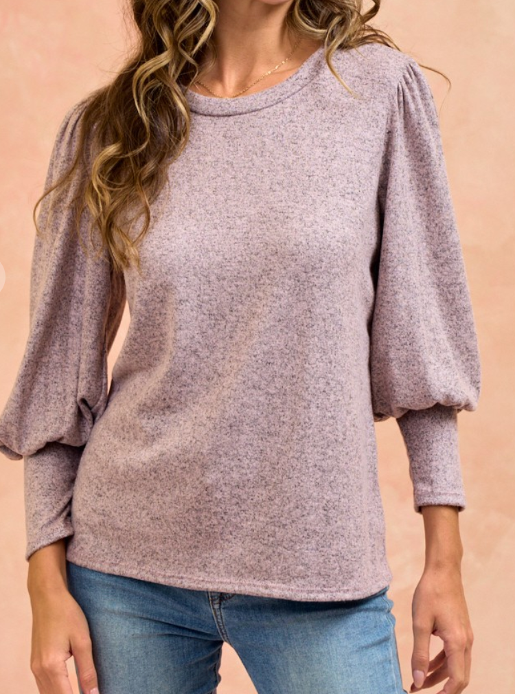 Angelica Puff Sleeve MAUVE
