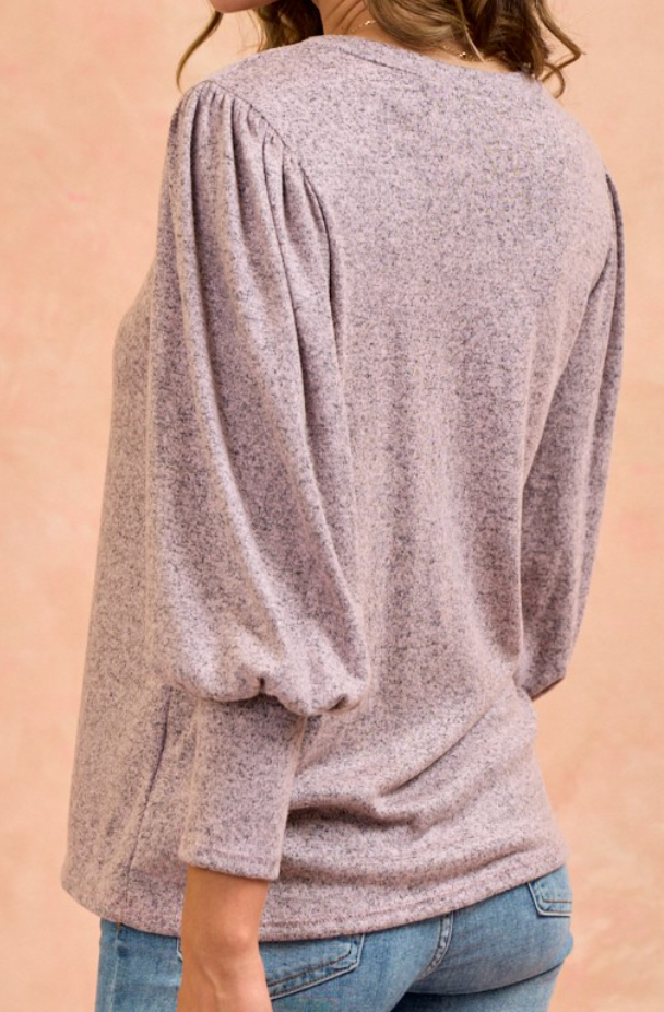 Angelica Puff Sleeve MAUVE