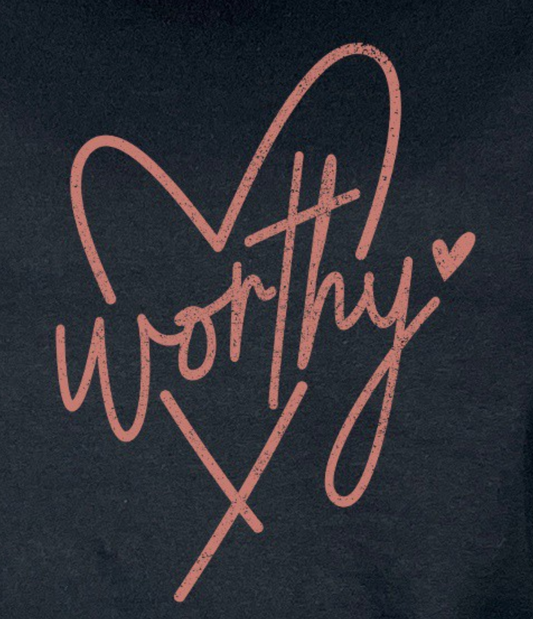 Distressed Hearts Worthy BLACK