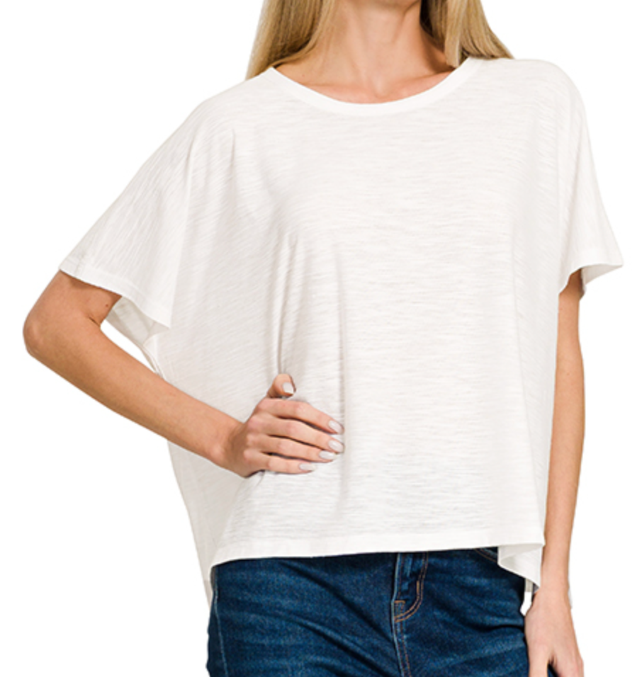 Classic Slub High~Low WHITE