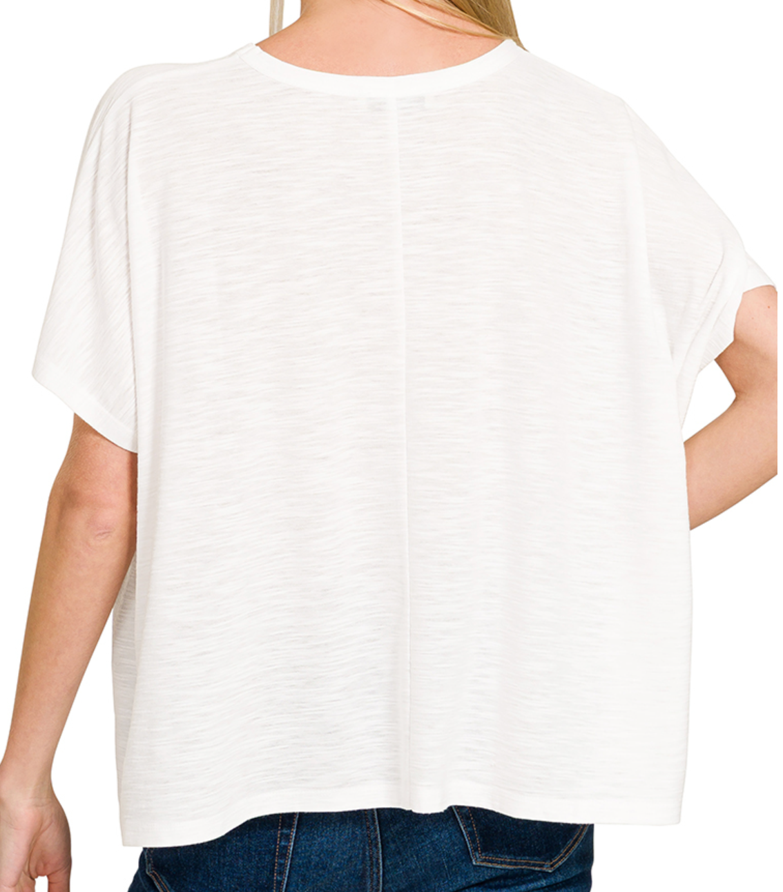 Classic Slub High~Low WHITE