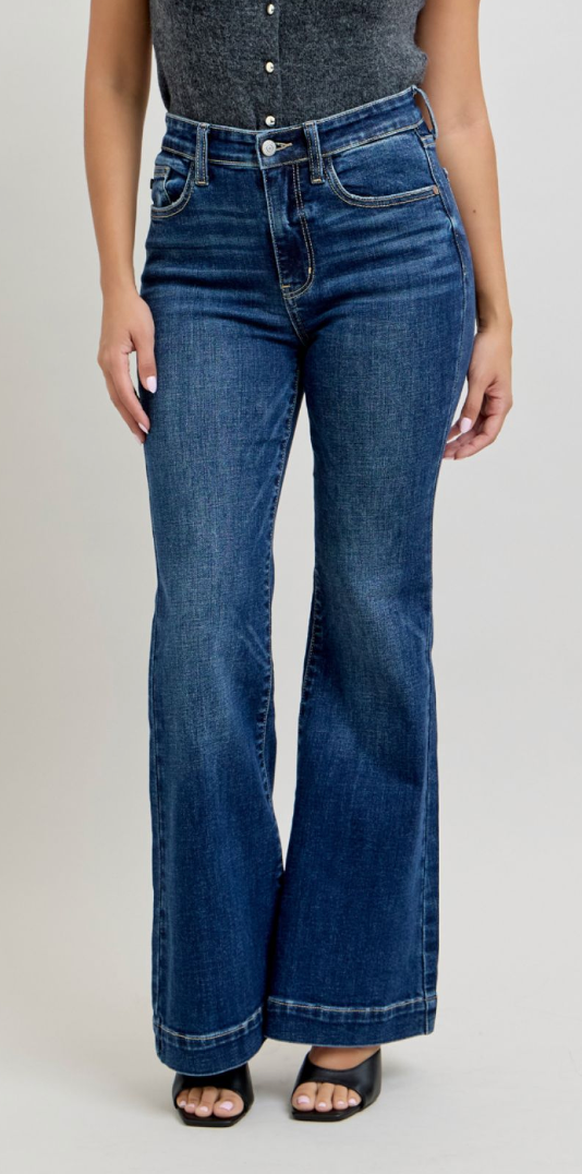 JUDY BLUE PETITE Trouser Flare HW 30"