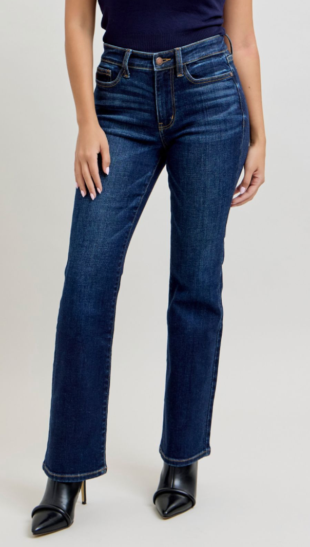 JUDY BLUE Petite Washed Bootcut MR 29"
