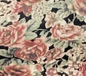 Retro Floral Mock Neck Mesh MAUVE