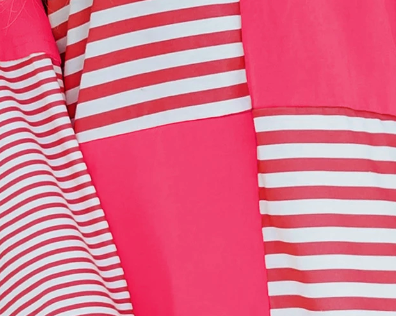 Patchwork Drop Shoulder Tunic WATERMELON