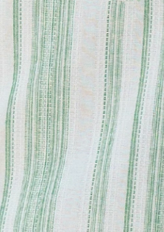 Stripe Gauze 1/2 Button Blouse GREEN