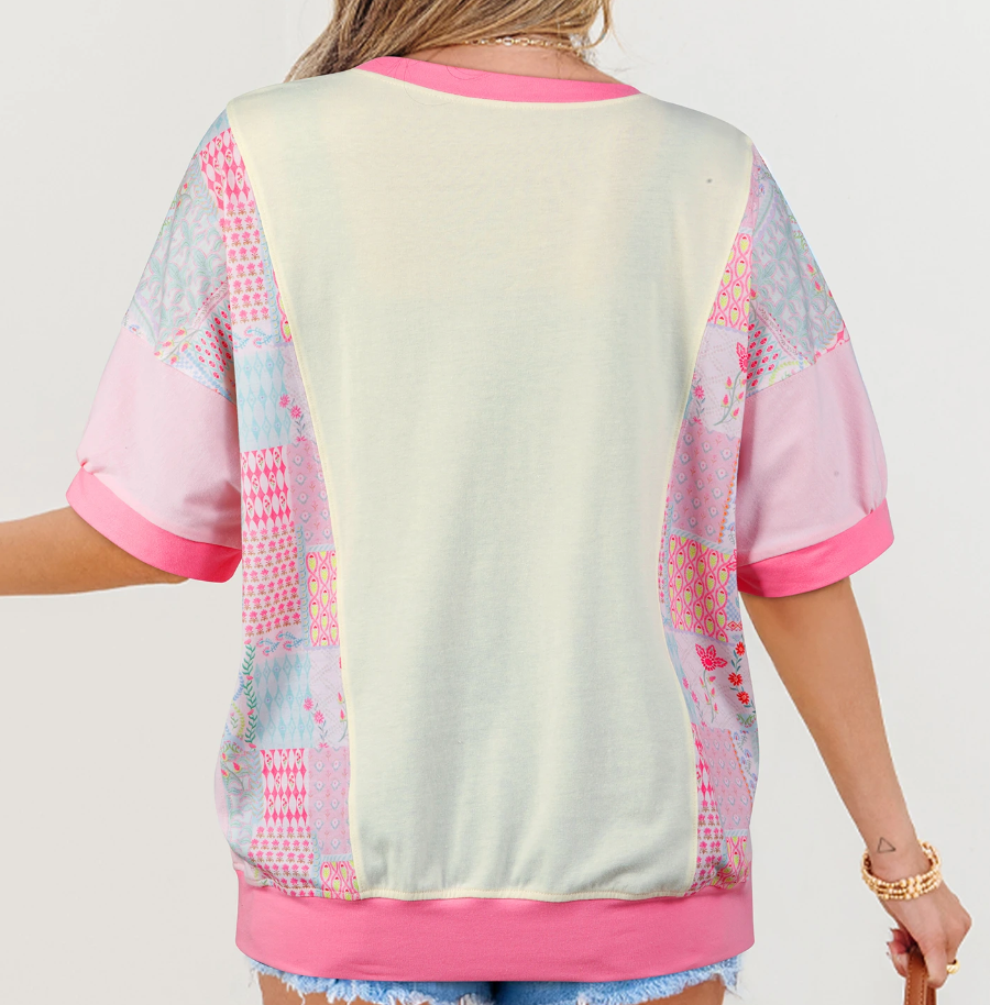 Color Block Floral Patchwork CREAM