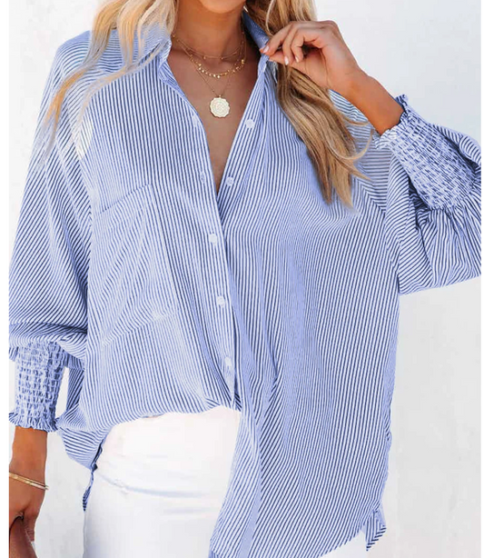 Coastal Boyfriend Stripe COBALT