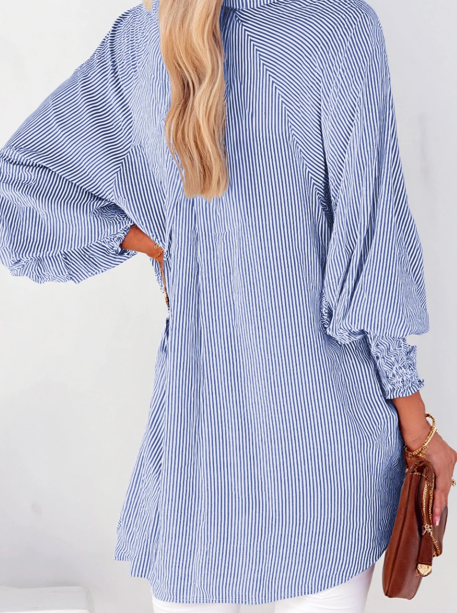 Coastal Boyfriend Stripe COBALT