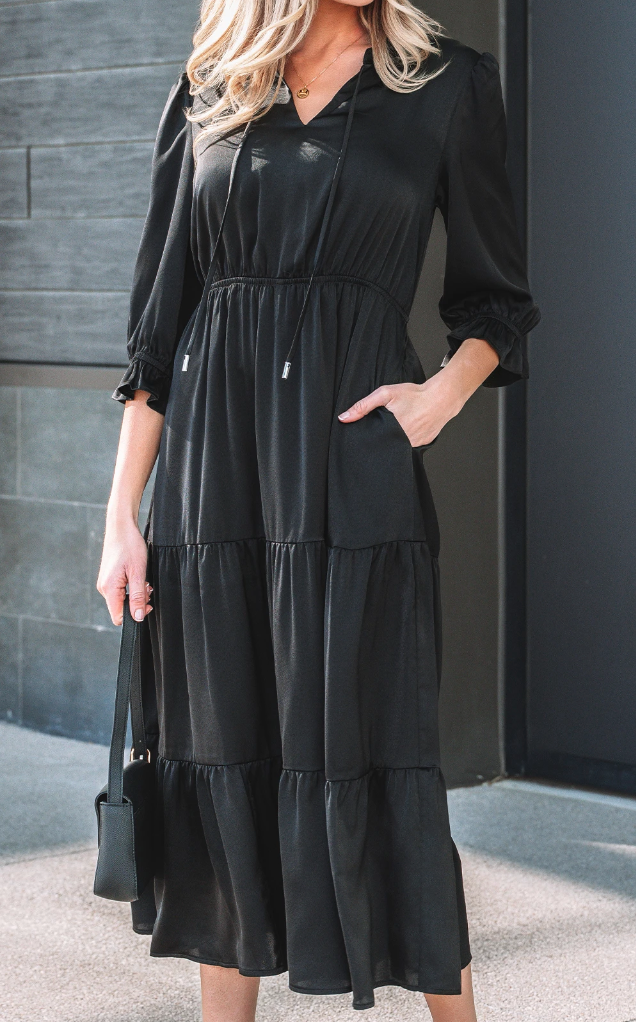Timeless Tiered Black Maxi BLACK