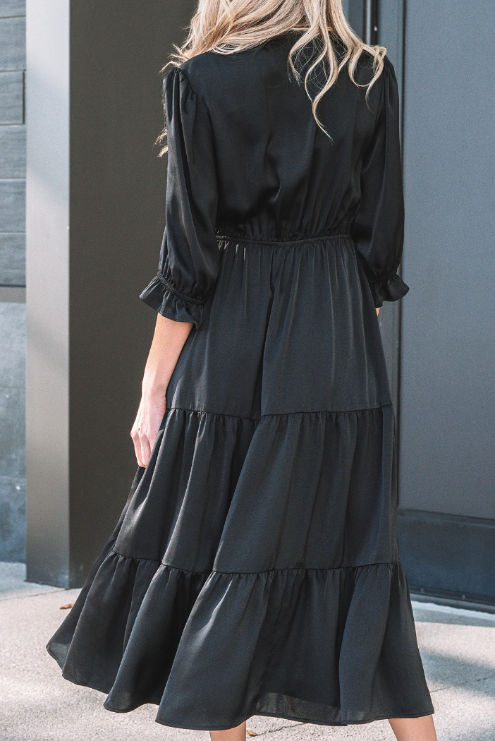 Timeless Tiered Black Maxi BLACK